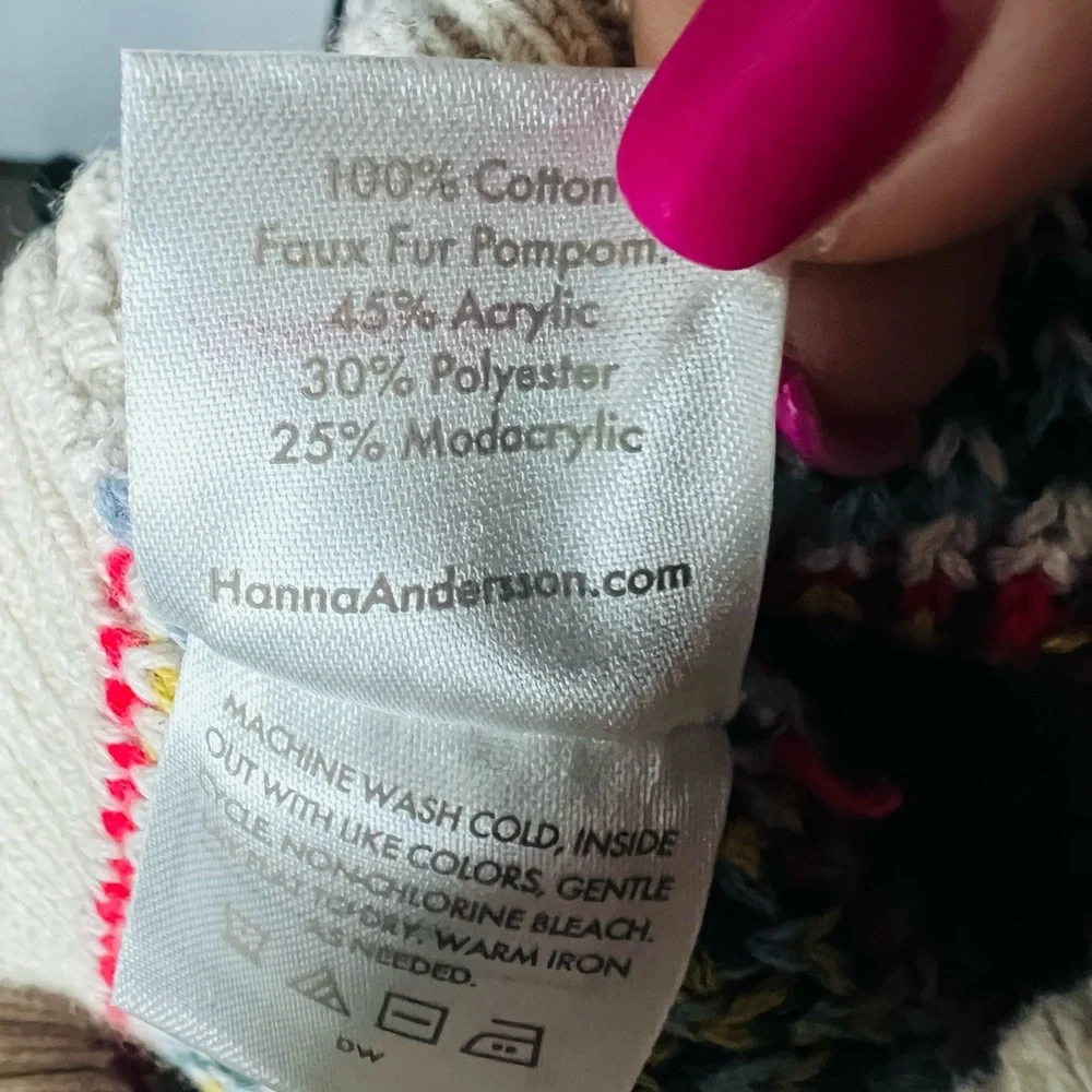 Hanna Andersson Multicolor Knit gnome Beanie kids XS